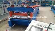 Double cylinda control Roofing Sheet Roll Forming Machine with double chains transmisson