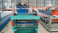 5.5kw Motor Roofing Sheet Roll Forming Machine , double deck roll forming machine for coils