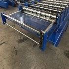 Prepainted Steel Roofing Glazed Tile Roll Forming Machine With Hydraulic Cutting