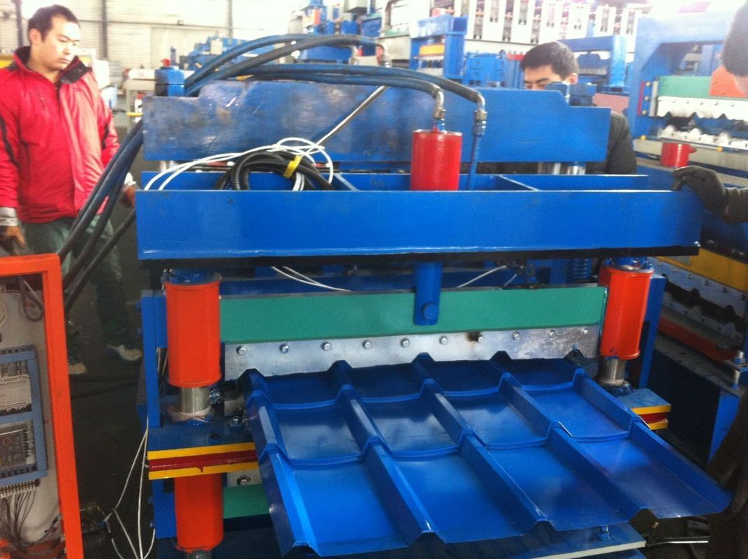 5.5kw Automatic  840mm effective Glazed Tile roof sheet  Roll Forming Machine Metal Forming machine with stamping device