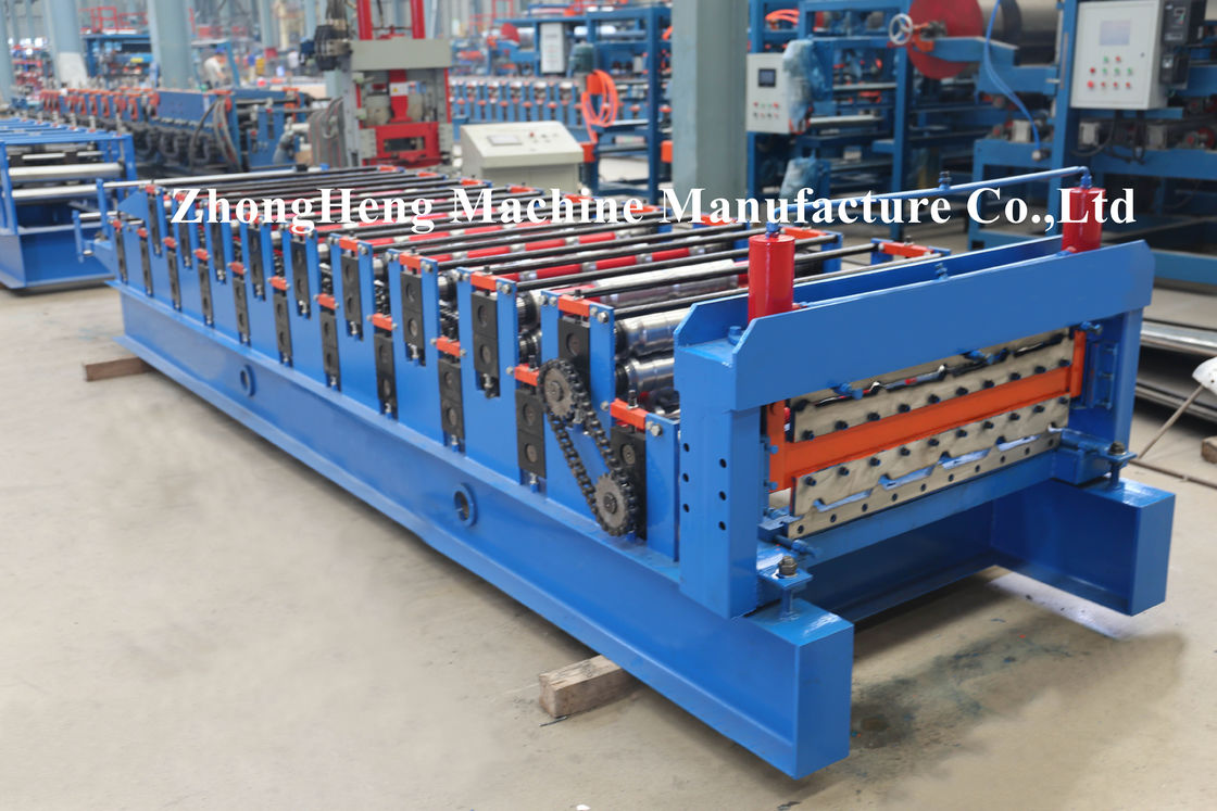 Galvanized Meatal double layer roofing sheet roll forming machine / double layer roof tile