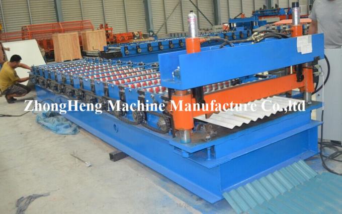 Corrugated Roof / Roofing Sheet Roll Forming Machinery Panasonic PLC control