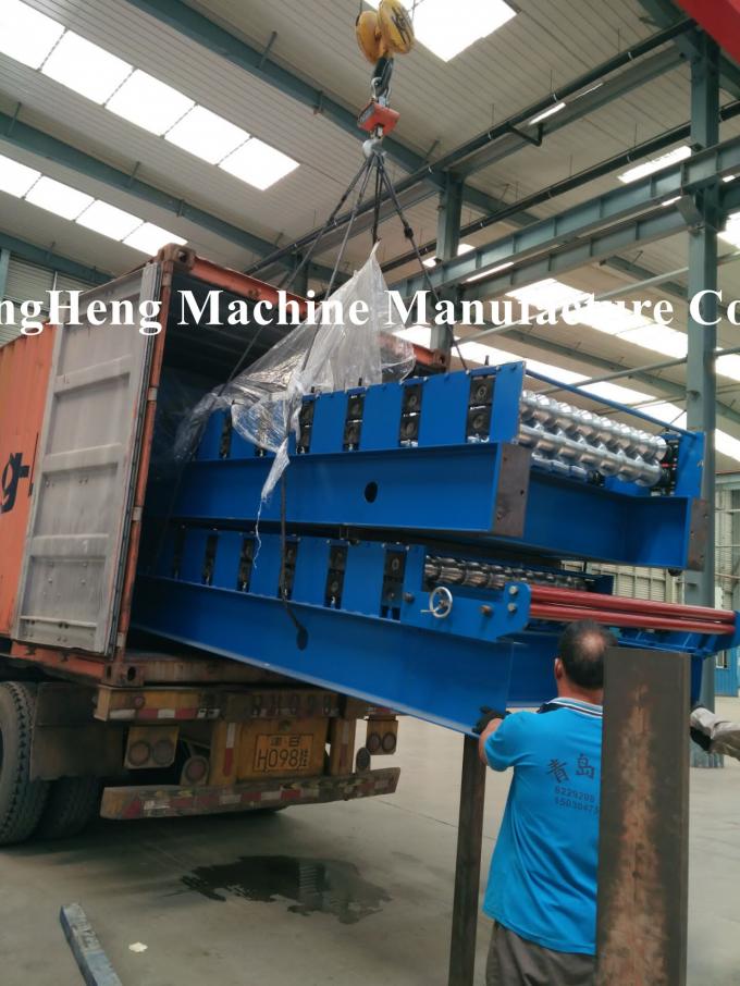 Manual Metal Sheet Floor Deck Roll Forming Machine with 95 mm shaft GCR12