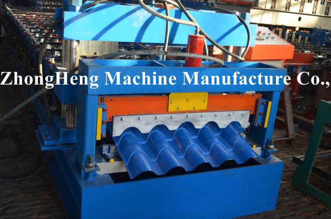 Speed Adjustable Roof Tile Roll Forming Machine / Equipment Double 0.6 Inch Chains