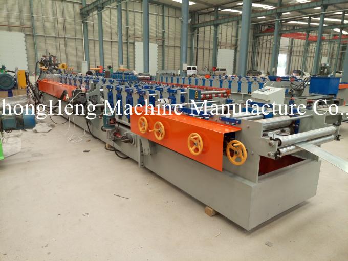 3mm Thickness steel C purlin roll Forming Machine for 80mm-300mm width , hydraulic cutting