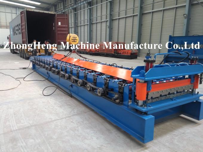 CNC Sheet Roof Panel Roll Forming Machine With Hydraulic Cutting Touch Screen