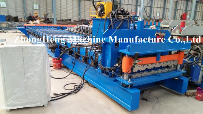 Roofing Sheet / Roof Tile Roll Forming Machine With Hydraulic Cutting System