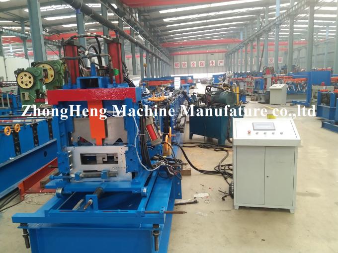 C Purlin Roll Forming Machine For 3mm Thickness Steel With Auto Punching