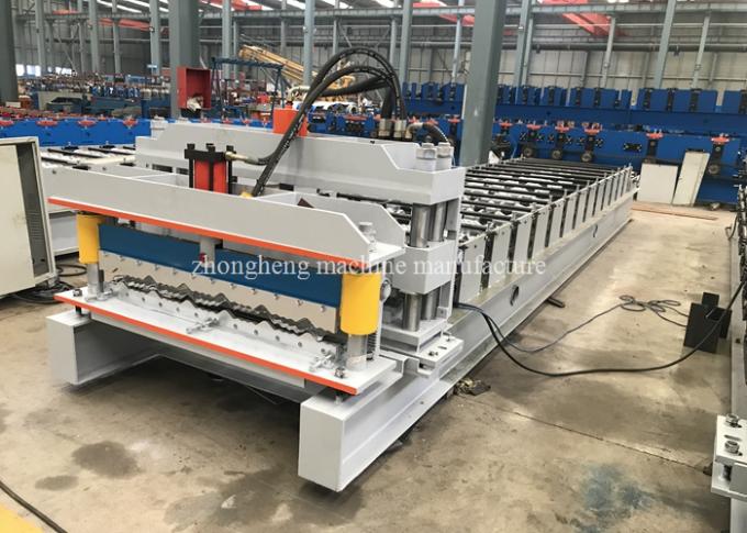 Trapezoidal Roof Glazed Tile Roll Forming Machine For Construction Material