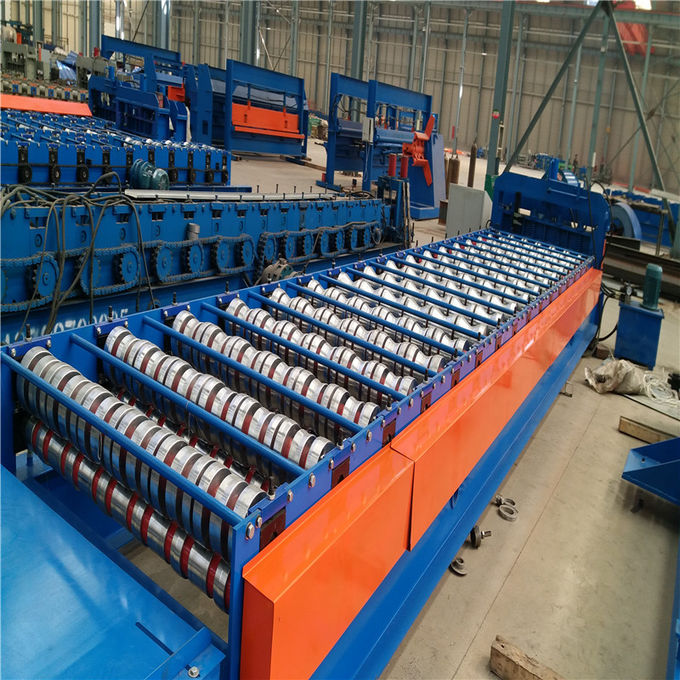 Aluminum Mectoppo Glazed Tile Roll Forming Machine With Delta PLC Control
