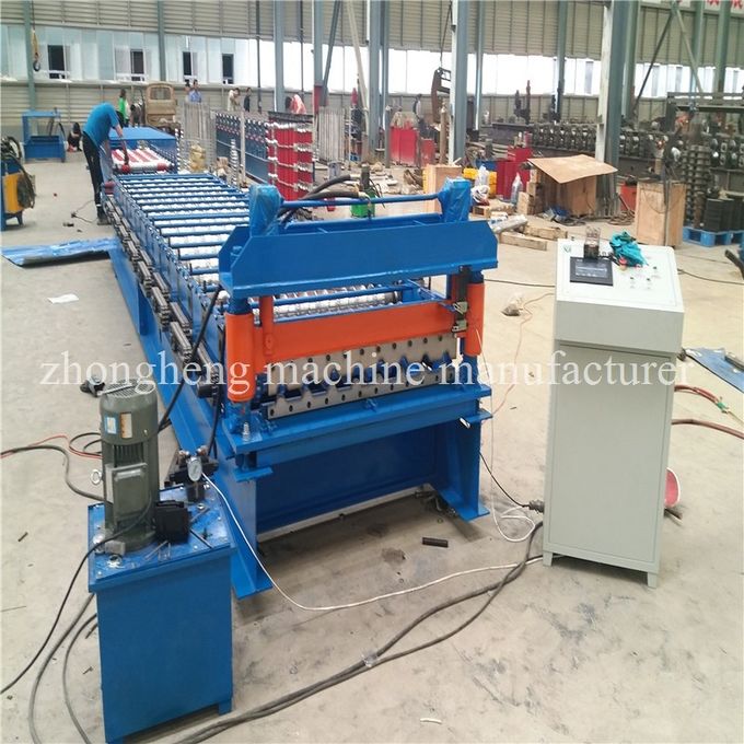 Double Layer Corrugated Sheet Roll Forming Machine With Hydraulic Station