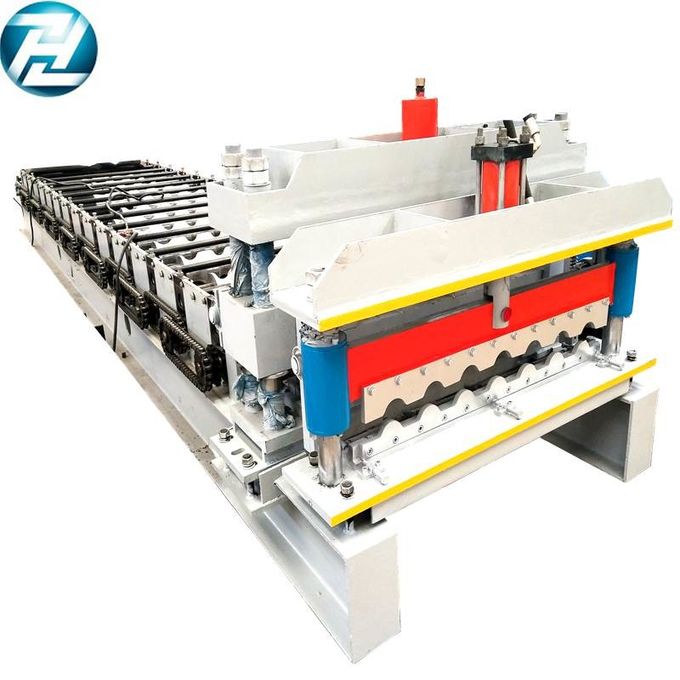 Roof Glazed Tile Roll Forming Machine 4 + 4kw With 0.3 - 0.6mm Thickness