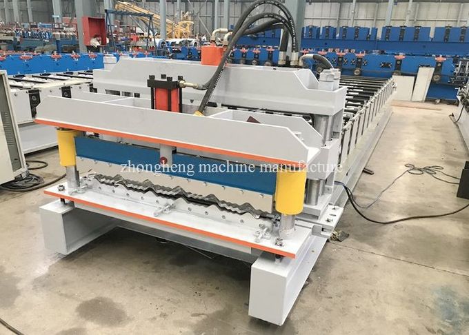Casstte Type Steel Glazed Tile Roll Forming Machine With Hydraulic Control System