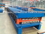 28mm Trapezoidal Shaped Roof Sheet Roll Forming Machine With Double Motor Control
