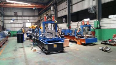 Steel Frame C Z Purlin Roll Forming Machine With 11.5kw Motor And Automatical Cutting Devices