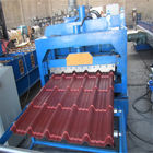 Customized Color Glaze Tile Metal Roof Roll Forming Machine PLC Control