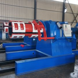 Blue Color Sheet Metal Decoiler For 10 Ton , Steel Decoiler 2 Years Warranty