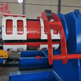 Blue Color Sheet Metal Decoiler For 10 Ton , Steel Decoiler 2 Years Warranty