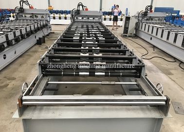 Trapezoidal Roof Glazed Tile Roll Forming Machine For Construction Material