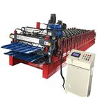 Full Automatic Double Glazed Roof Tile Roll Forming Machine With Wave Pressing