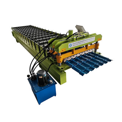 China  Low Price Steel Glazed Tile Trapezoidal Tile Roofing Sheet Roll Forming Machine