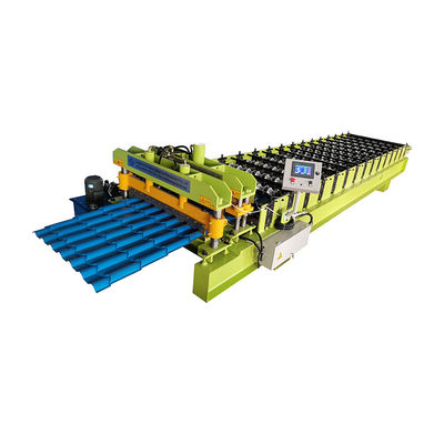 China  Low Price Steel Glazed Tile Trapezoidal Tile Roofing Sheet Roll Forming Machine