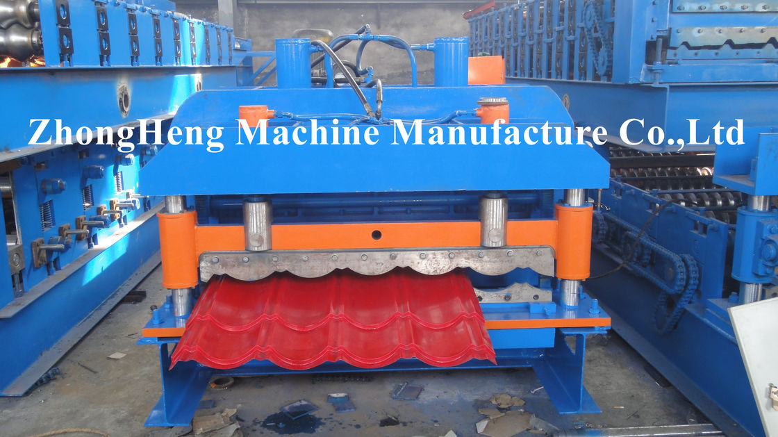 70mm Solid Shaft Sheet Metal Double Layer Roll Forming Machine Supporter Stacker