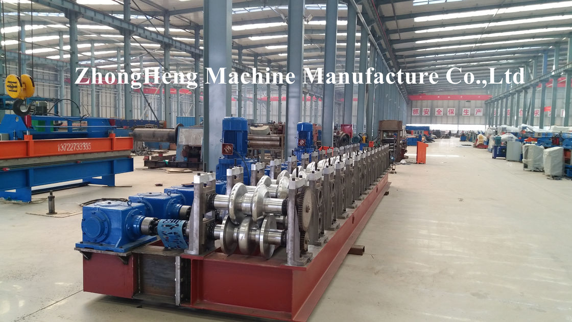 Automatic Highway Guardrail Roll Forming Machine For 475 mm Coil PLC control