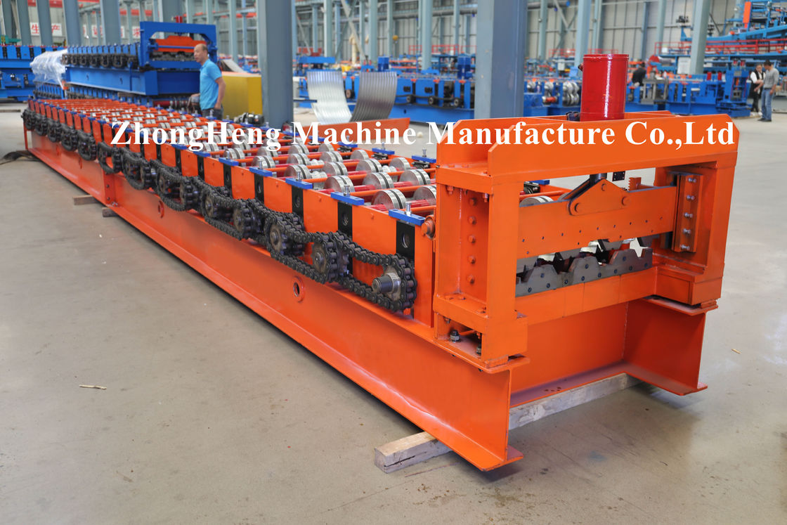 Color Steel H75 Floor Metal Deck Roll Forming Machine / Roll Former Operations Safety