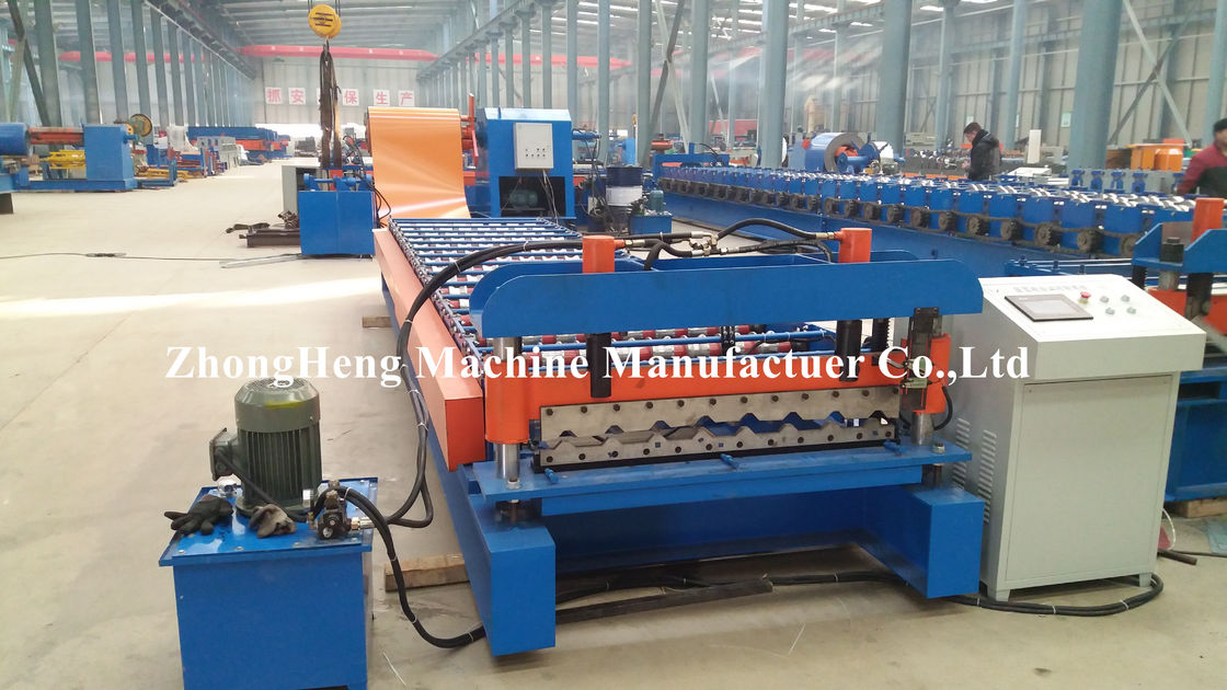 Large Span Roofing Glazed Tile roll Forming Machine Metal Profile Steel 4kw 5t