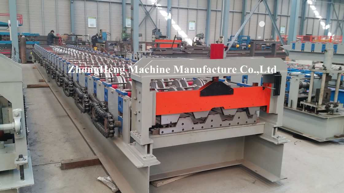 90Mm shaft Floor Deck Roll Forming Machine with 1.5 inch chains transmission
