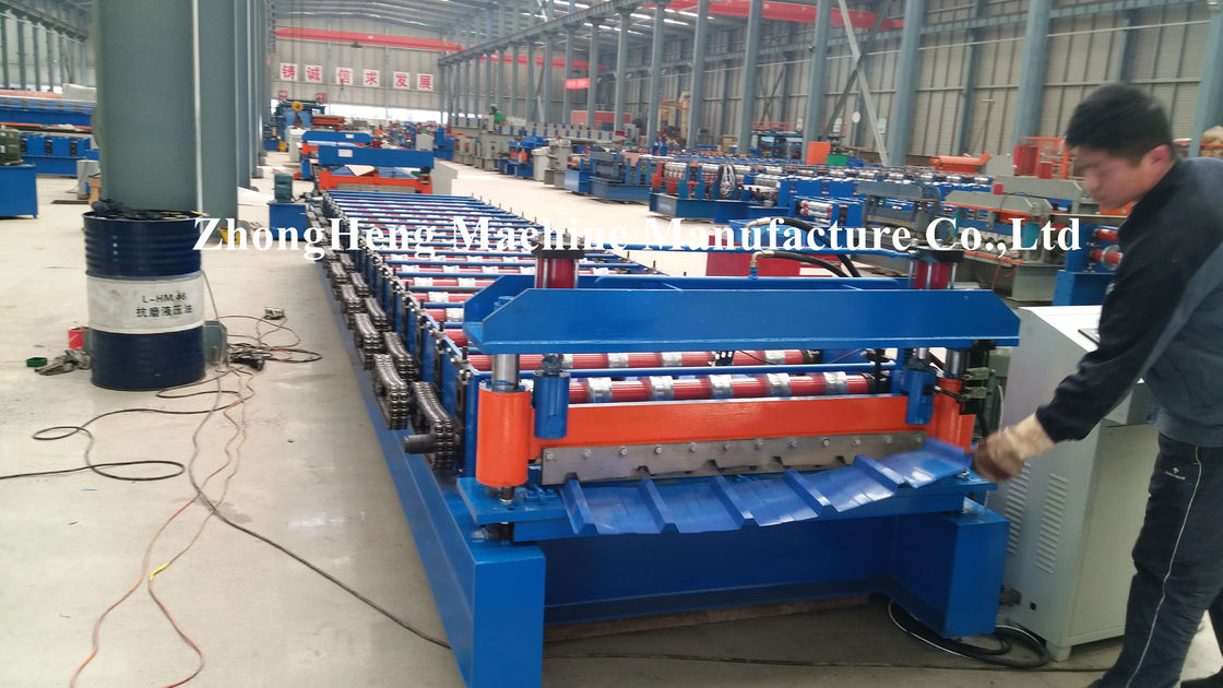 R Panel Roof Sheet Roll Forming Machine With Hydraulic Pump And Control Box