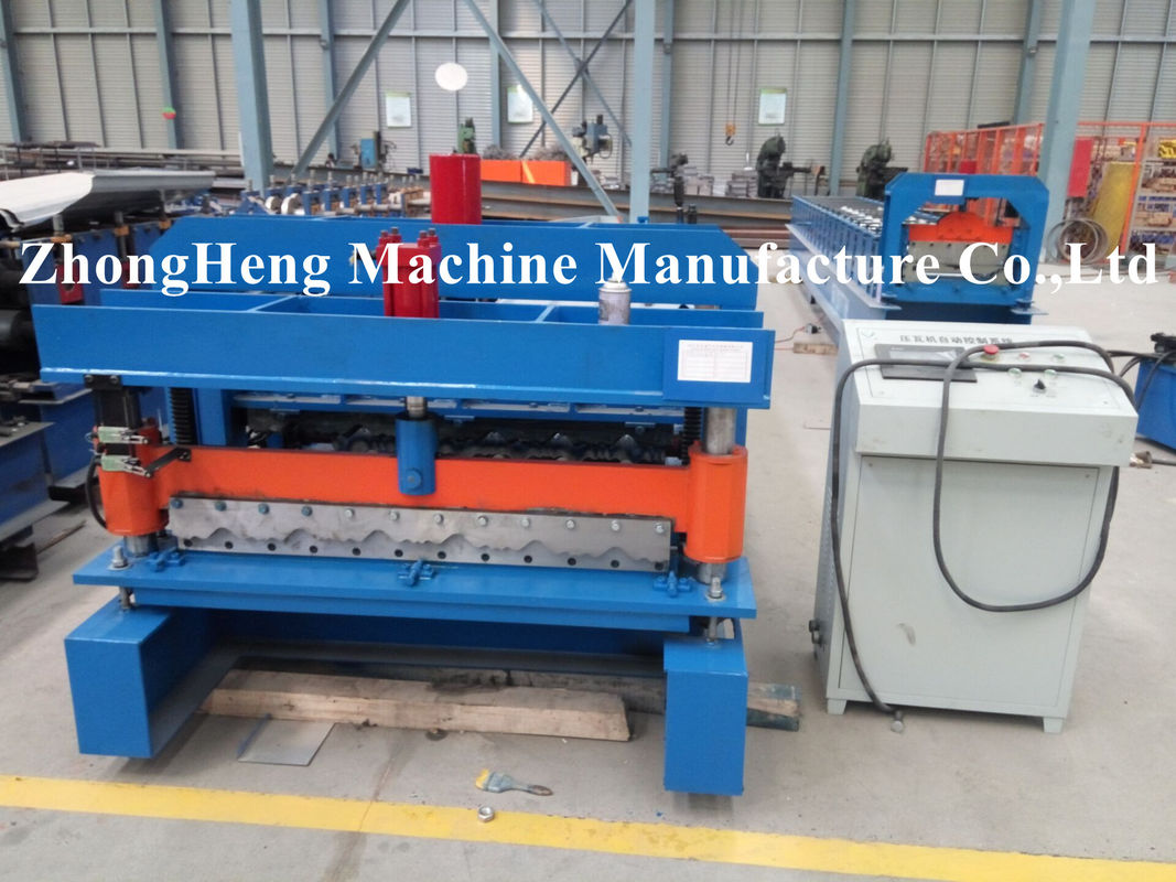 European Style Glazed Tile / Double Layer Roll Forming Machine For Partial Arc Color Steel Roof Tile