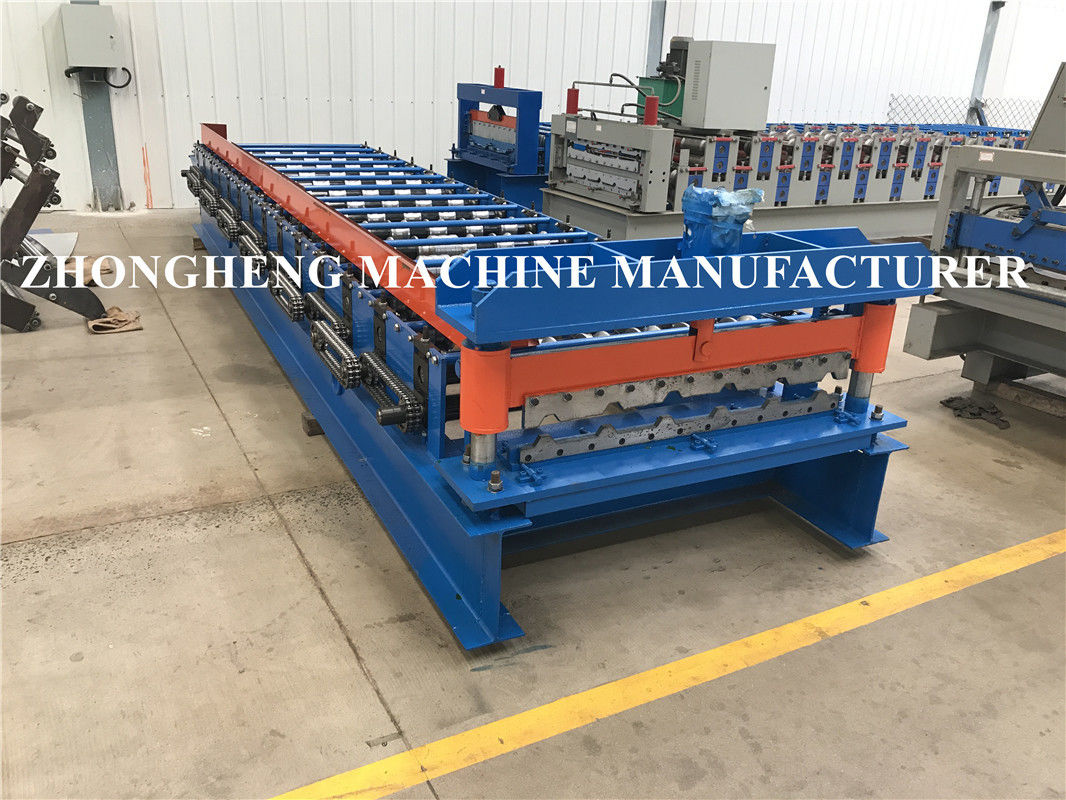 Corrugated 1008 And 1000 Trapezoidal Double Layer Roll Forming Machine With Hydraulic Precutter
