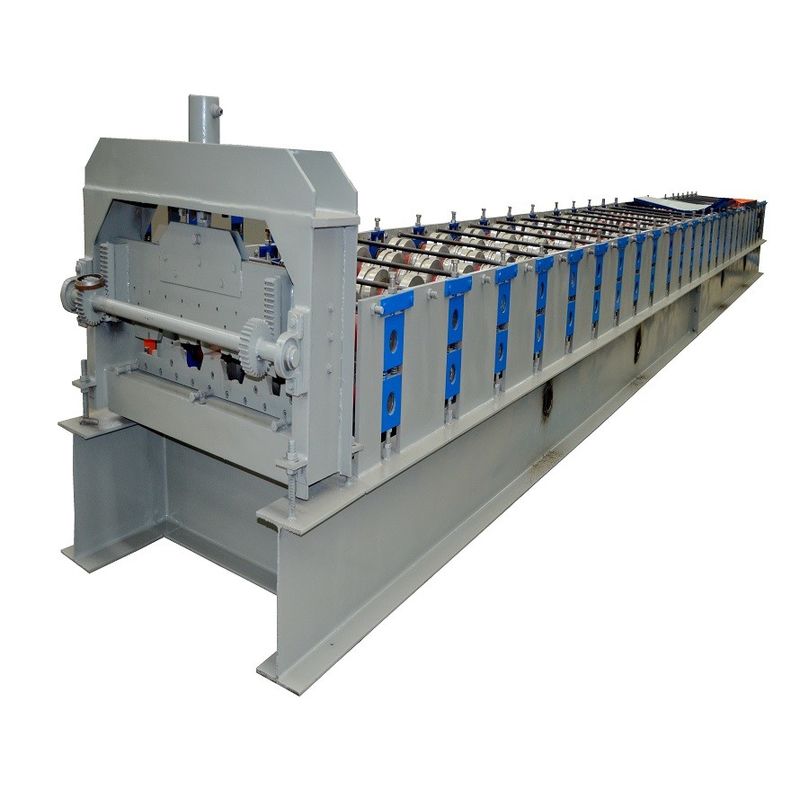 22KW Gearbox Drive Metal Deck Roll Forming Machine With 5T Hydraulic Uncoiler