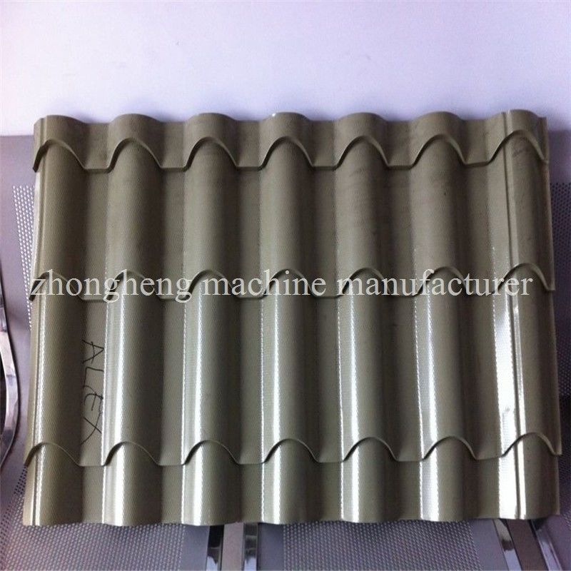 Color Steel Plate Rolling Machine , Aluminium Glazing Roof Tile Roll Forming Machine 18 Rows