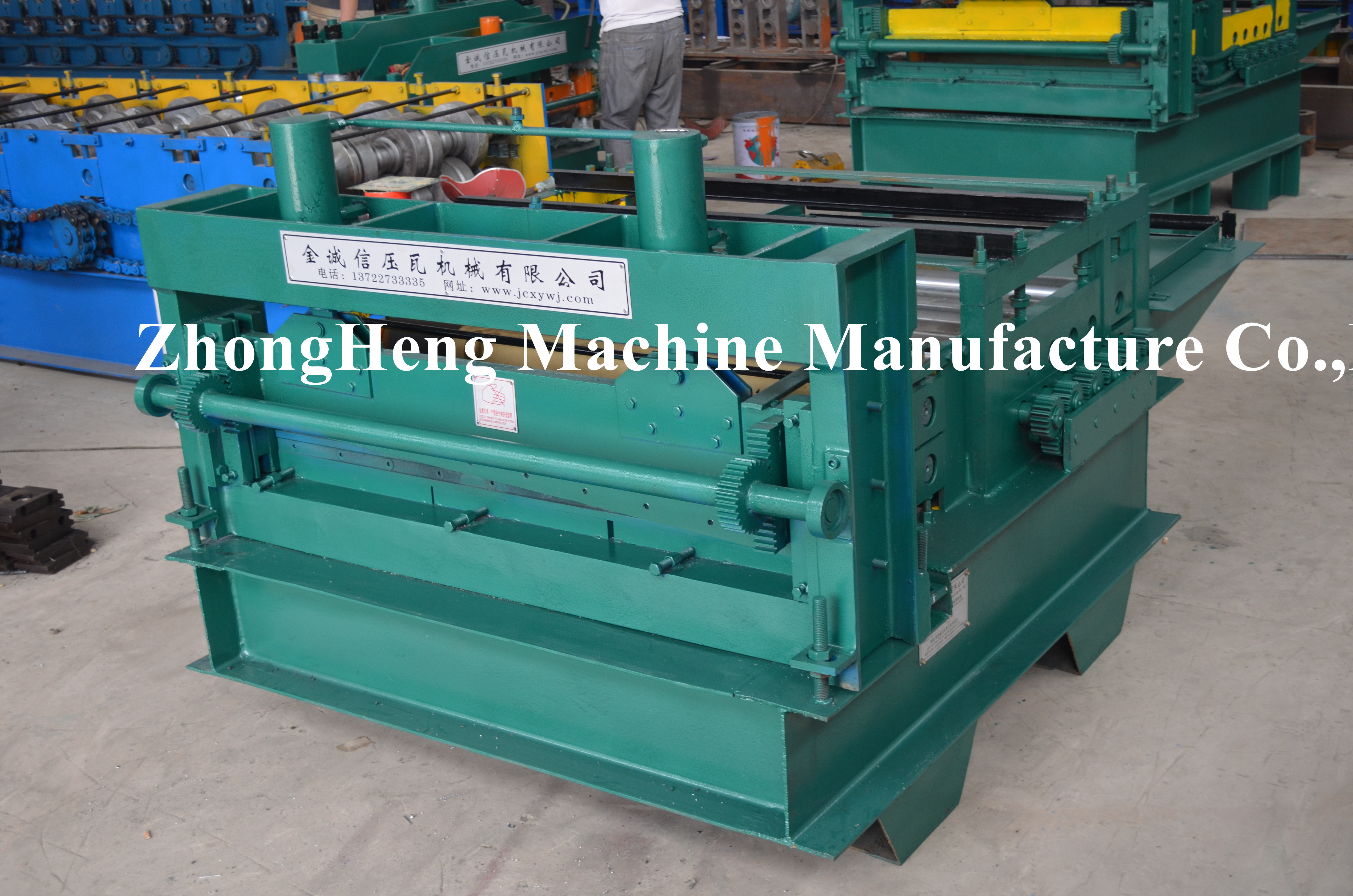 2mm Thickness Cold Roll Forming Machine , Leveling Machine For Falt Sheet With 7.5kw Motor