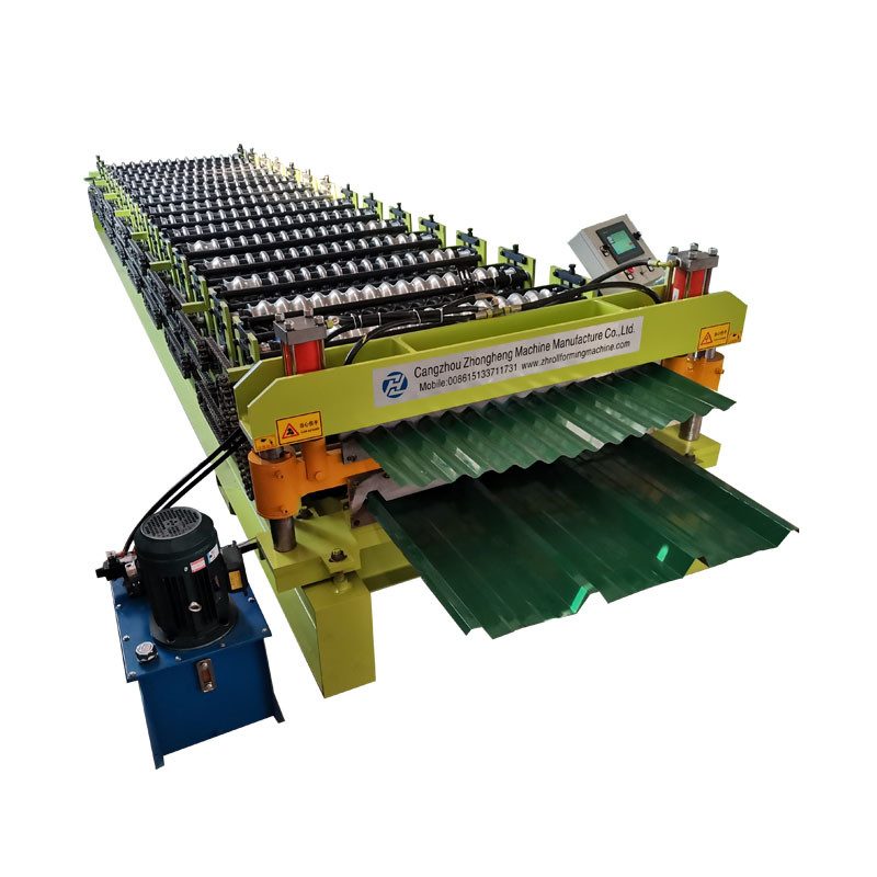PLC Controlled Automatic Trapezoid Corrugated Metal Roof Ibr Sheet Roll Forming Machine Metal Roofing Sheet Design